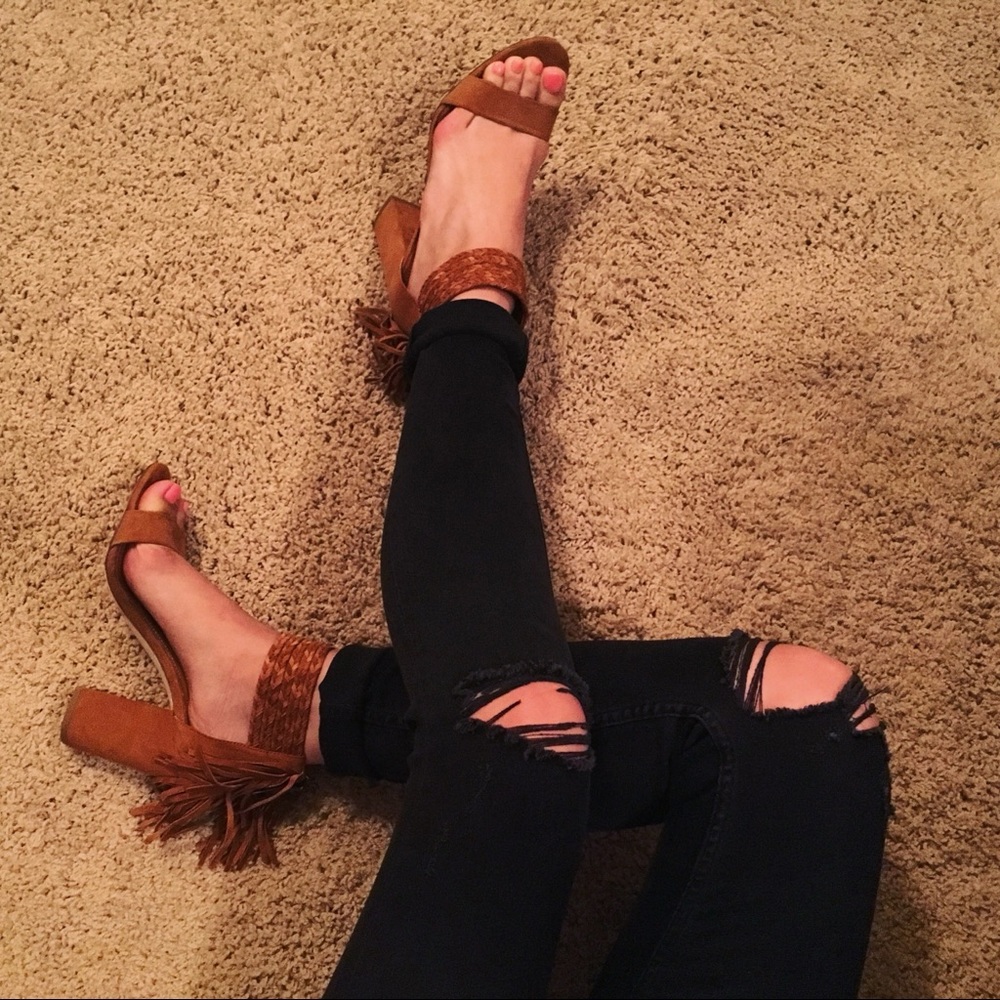 BCBGeneration Suede Fringe Heel